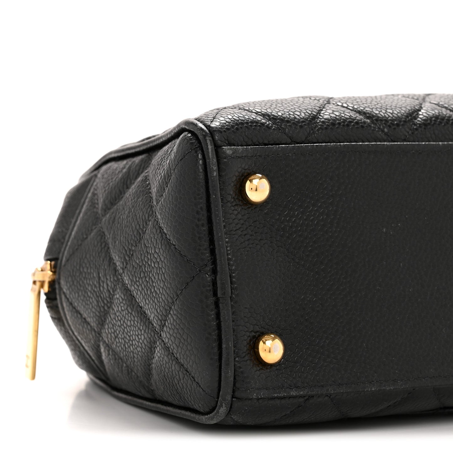Caviar Quilted Small Bowler Black