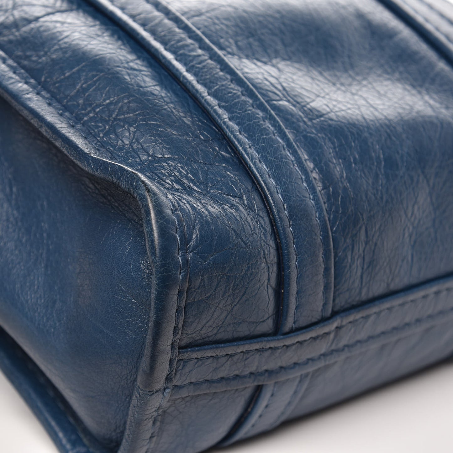Agneau XS Bazar Shopper Tote Bleu Profond