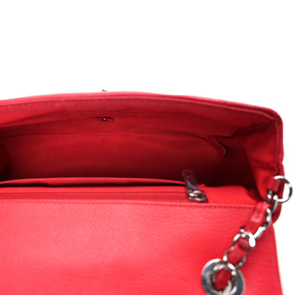 Chanel Caviar Chevron Quilted Medium Single Flap Red 5 of 12