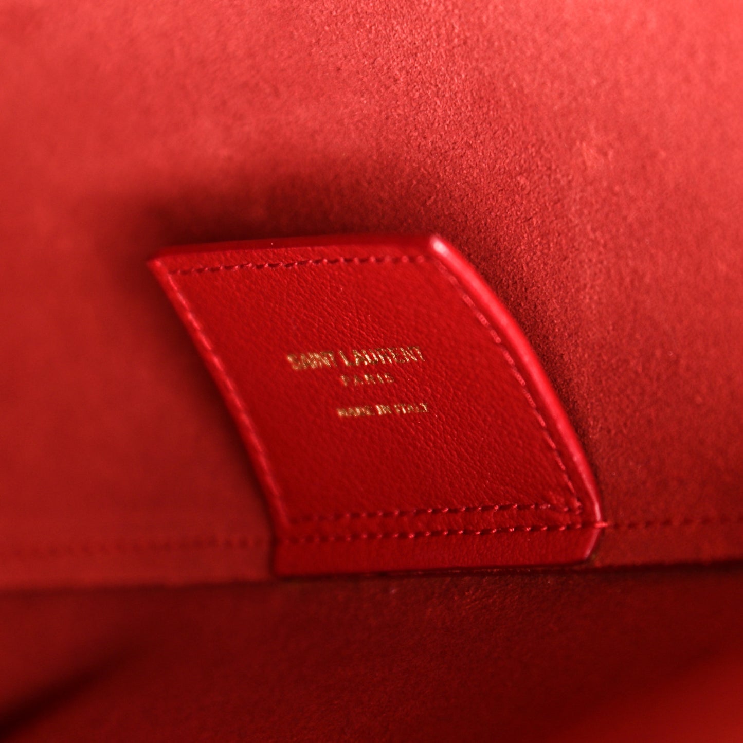 Calfskin Large Shopping Tote Rouge Eros