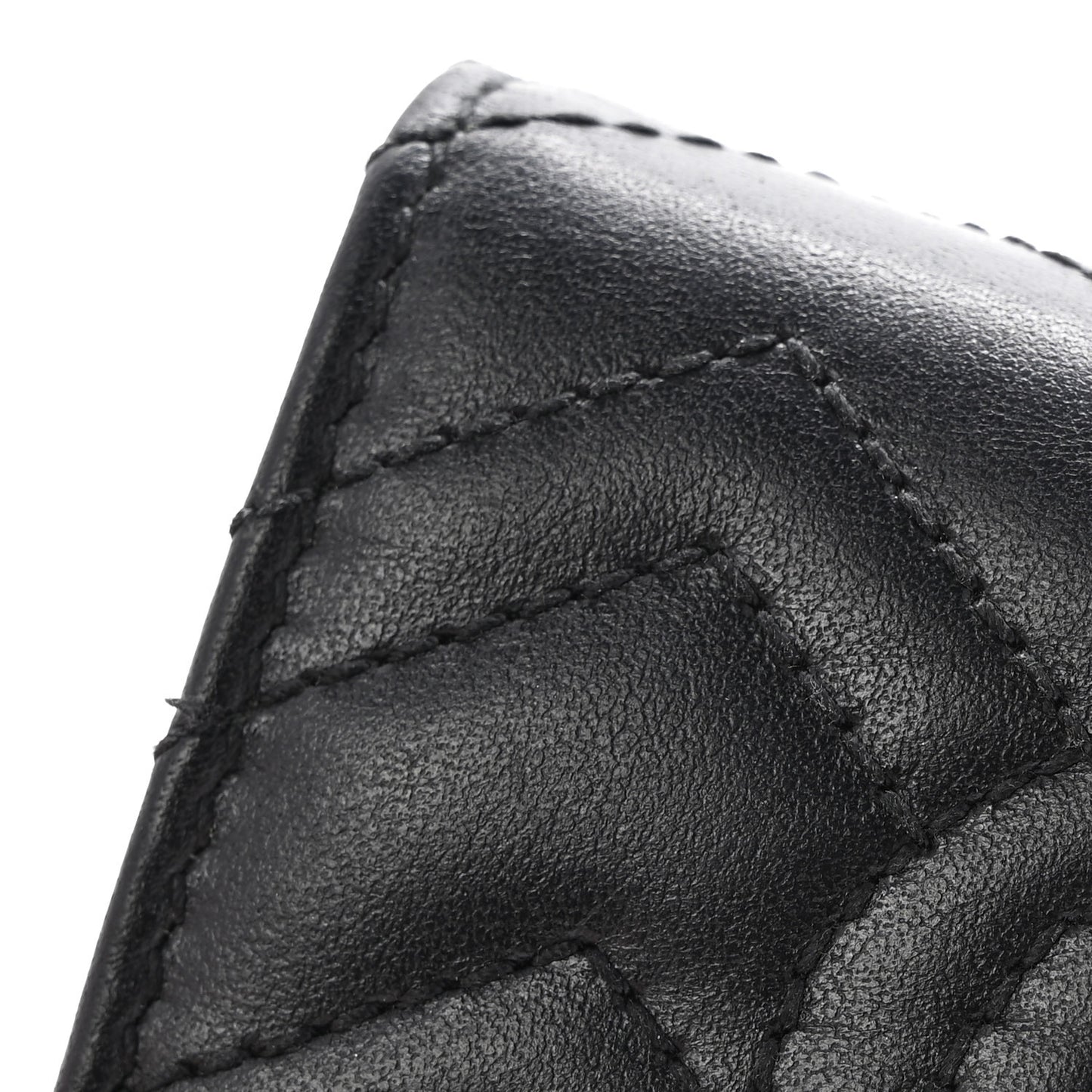 Calfskin Matelasse GG Marmont Card Case Wallet Black