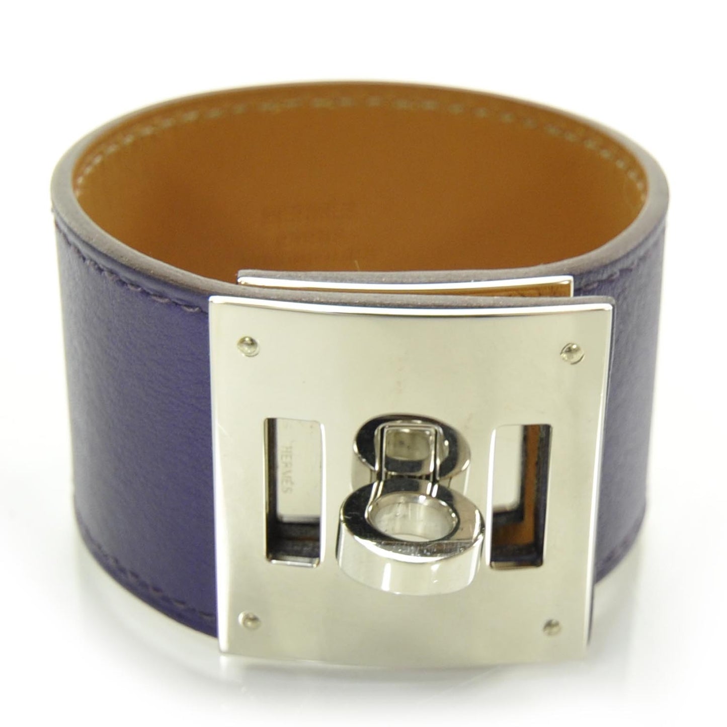 Swift Leather Kelly Dog Bracelet Iris Purple