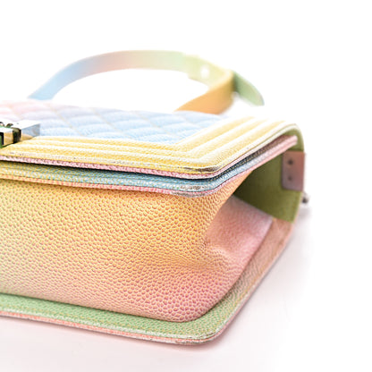 Chanel Caviar Quilted Medium Cuba Rainbow Boy Flap Multicolor 12 of 16