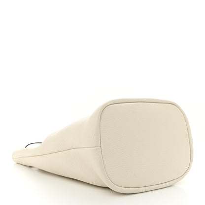 Prada Vitello Daino Soft Drawstring Bucket Bag White 4 of 10