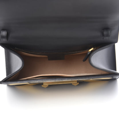Gucci GG Supreme Monogram Small Osiride Top Handle Bag Black Gold 5 of 11