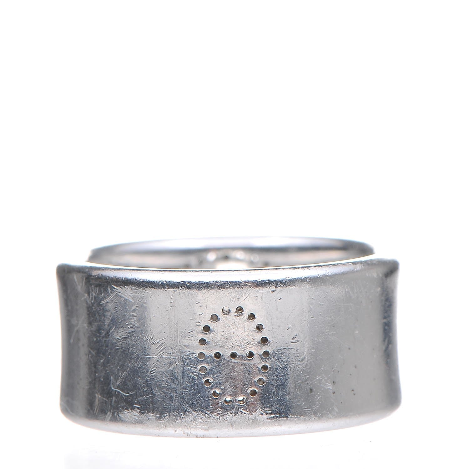 Hermes Sterling Silver GM Eclipse Ruban Ring 59 8.75 3 of 5
