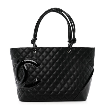 Chanel Calfskin Quilted Large Cambon Tote Black 1 of 19
