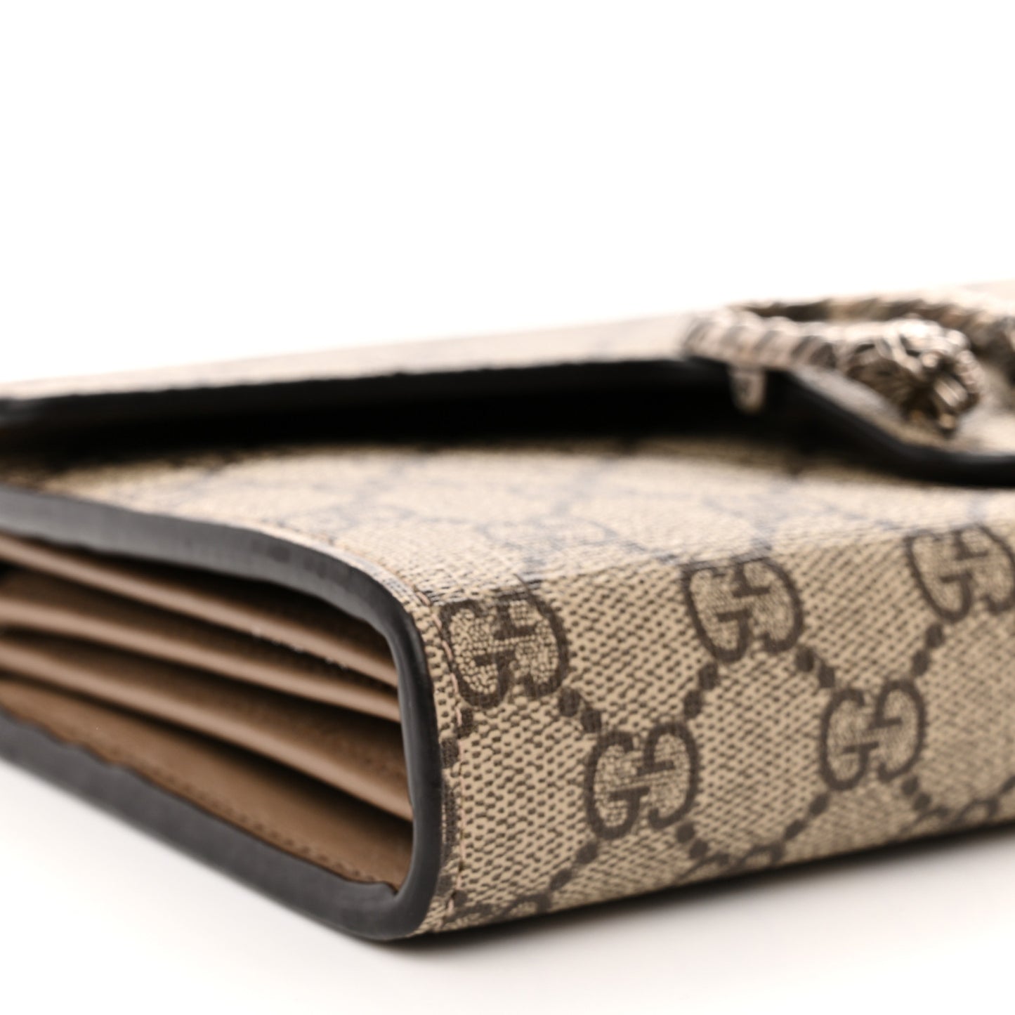 GG Supreme Monogram Mini Dionysus Chain Wallet Beige Taupe