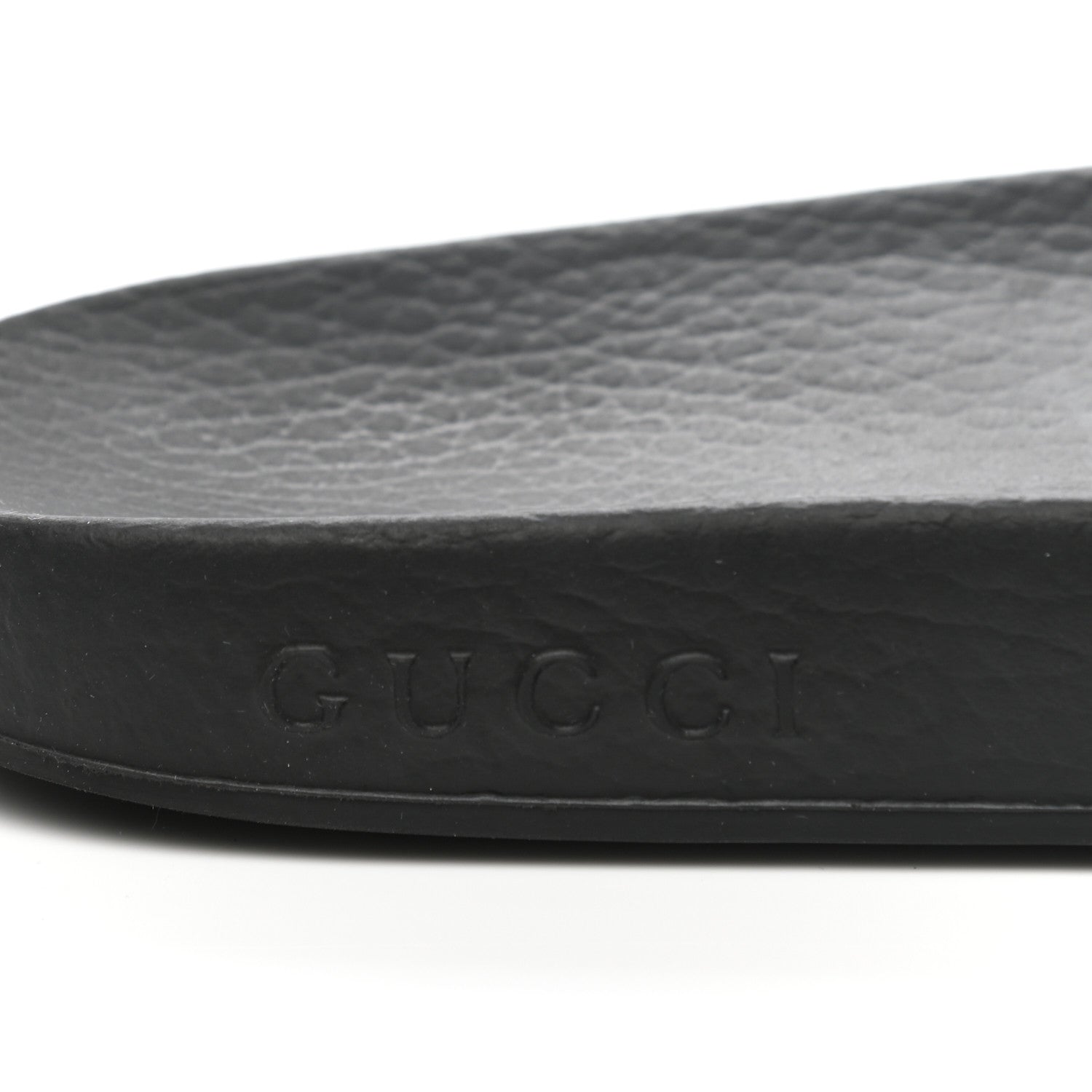 Gucci Rubber Matelasse Womens Slide Sandals 37 Black 8 of 10