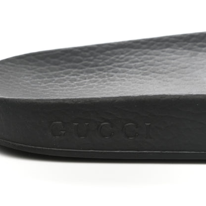 Gucci Rubber Matelasse Womens Slide Sandals 37 Black 8 of 10