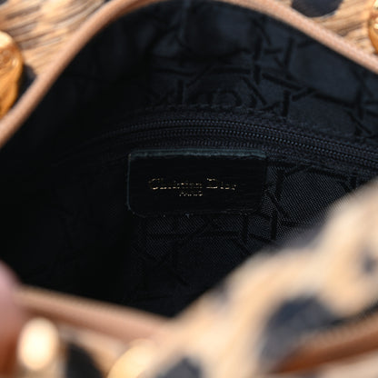 Christian Dior Canvas Leopard Print Medium Lady Dior 6 of 9