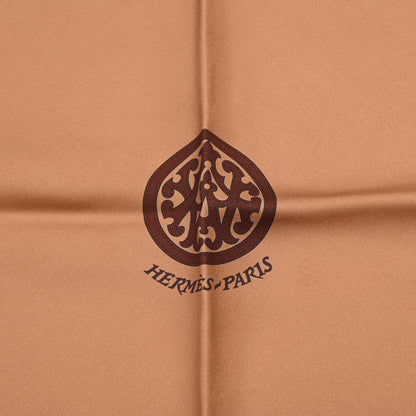 Hermes Silk Blason Losange Scarf Tabac Cacao 2 of 4