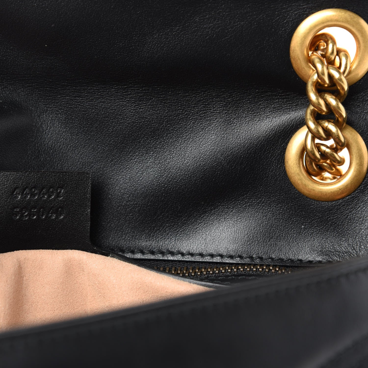 Gucci Calfskin Matelasse Small GG Marmont Shoulder Bag Black 9 of 10