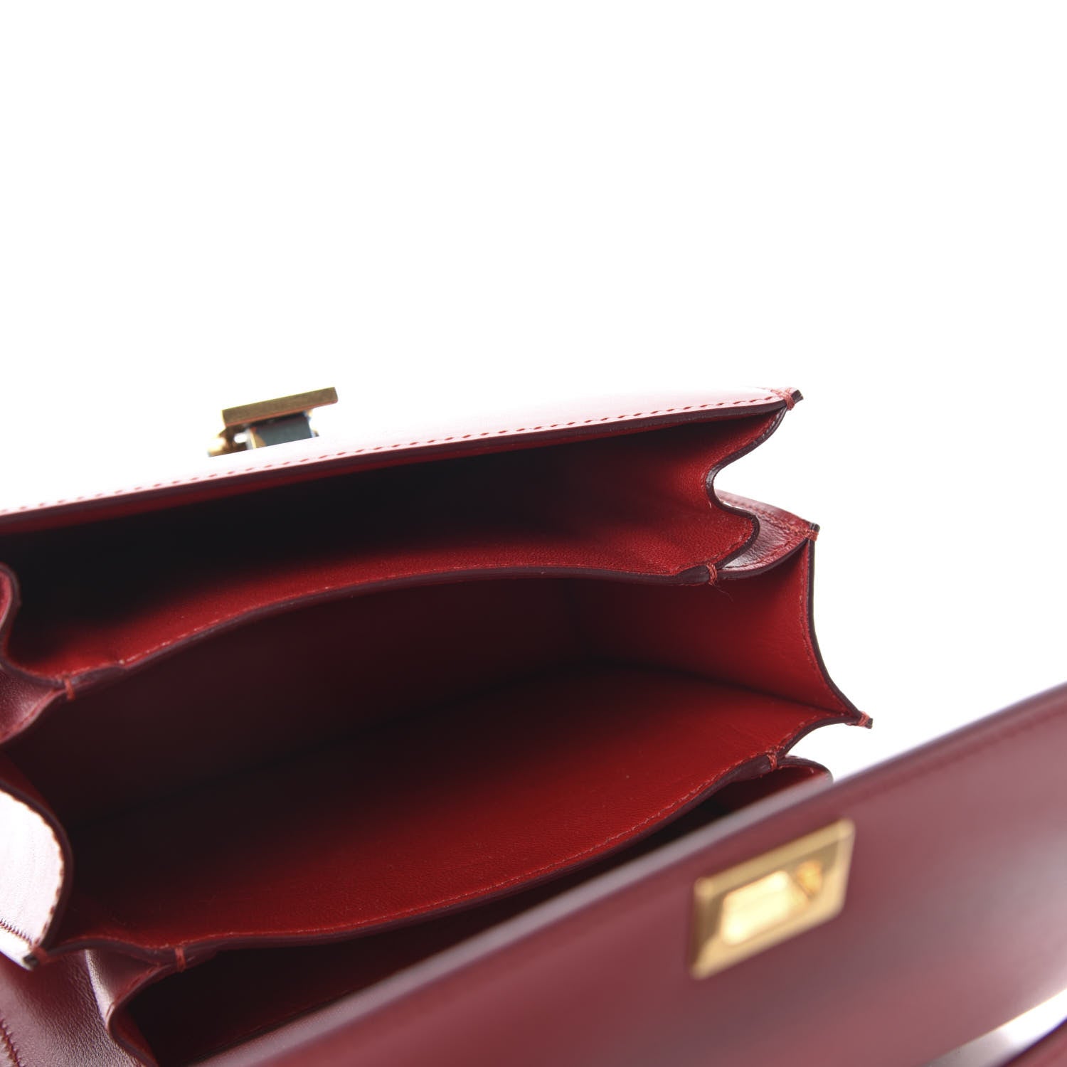 Celine Box Calfskin Small Classic Box Flap Bag Red 5 of 10