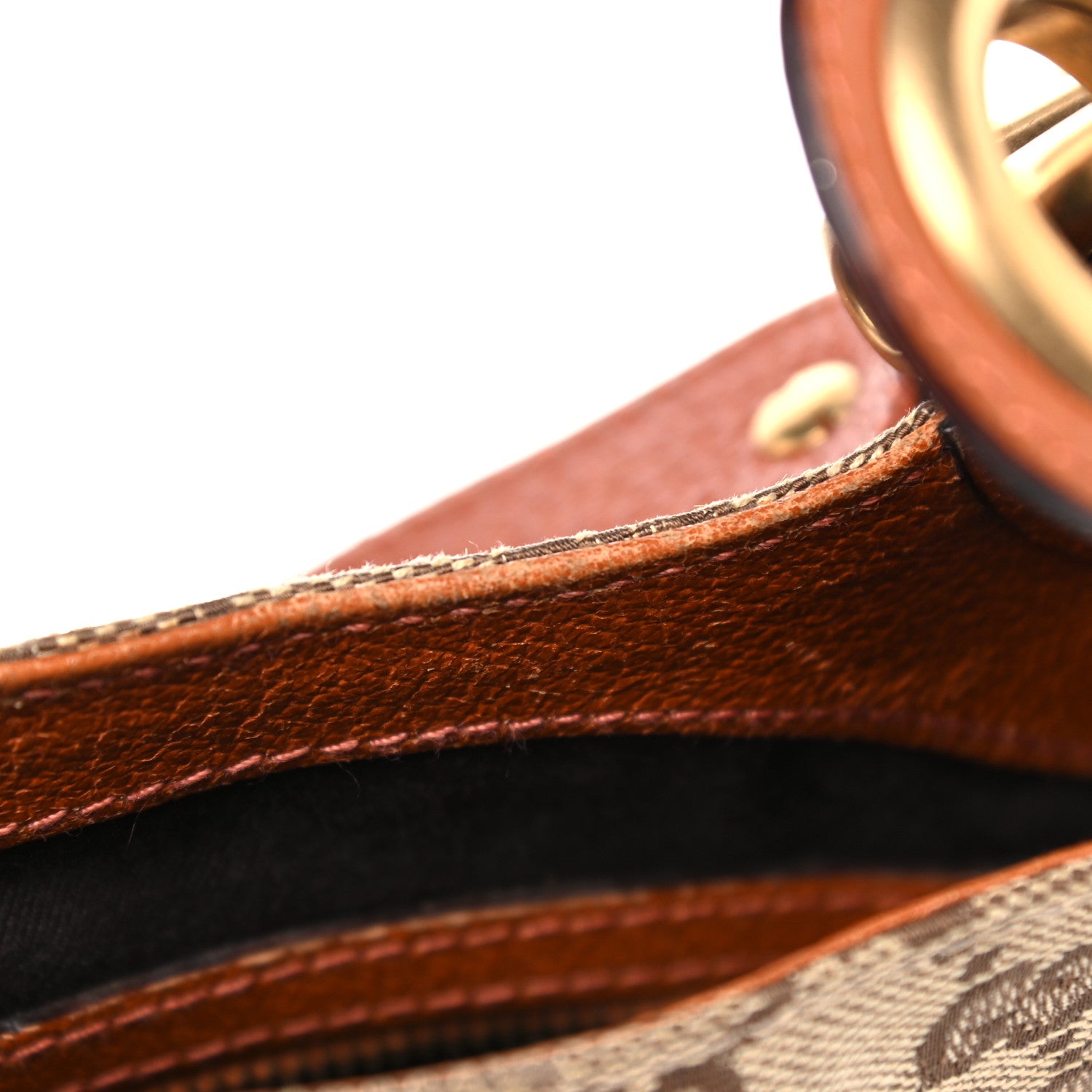 Gucci Monogram Mini Piston Lock Jackie O Hobo Orange 12 of 16