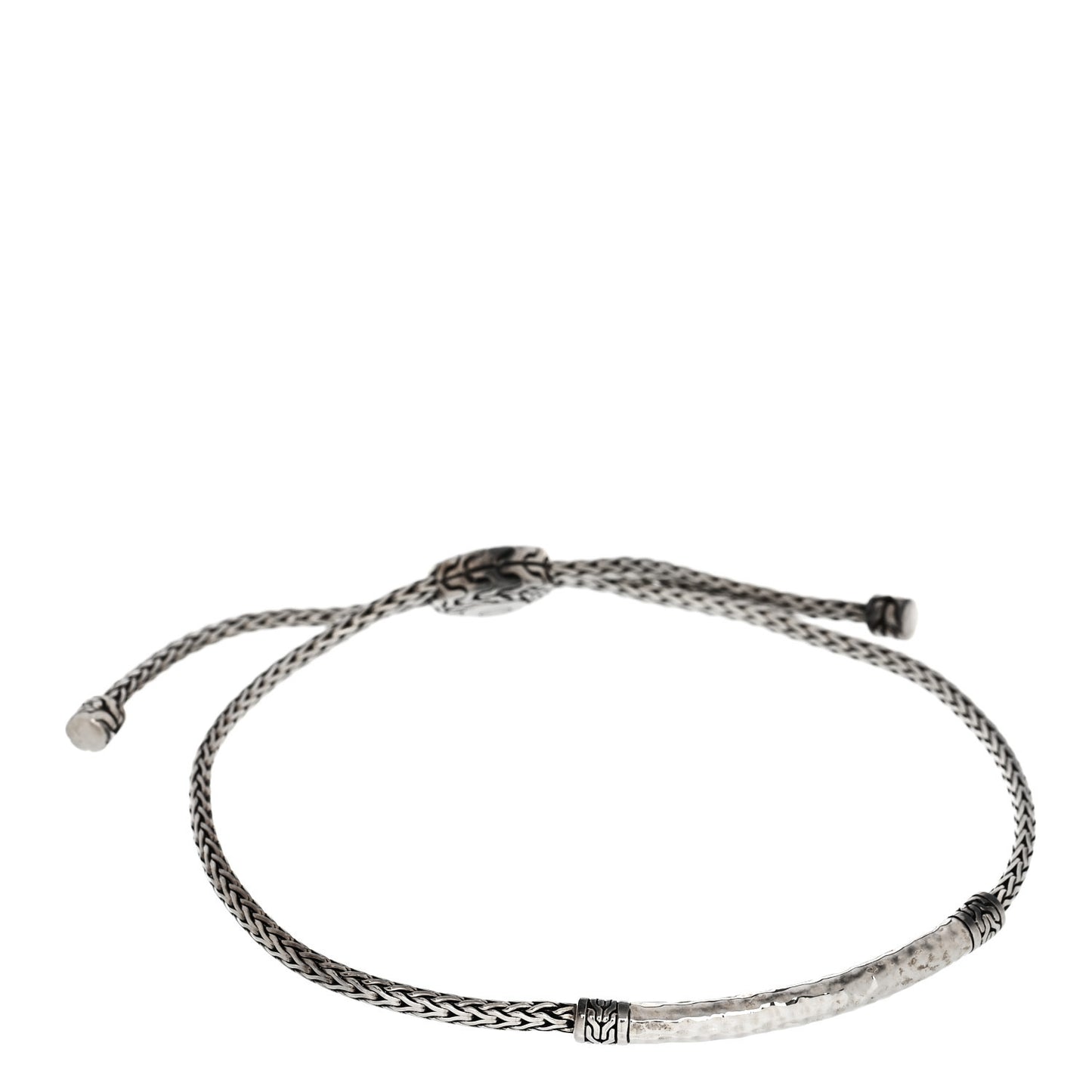 Sterling Silver Palu Hammered Station Slide Bracelet