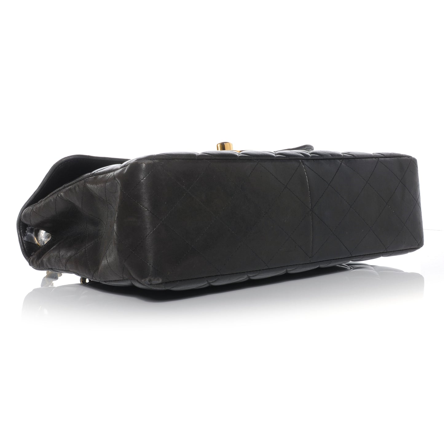 Lambskin Jumbo Flap Bag Black