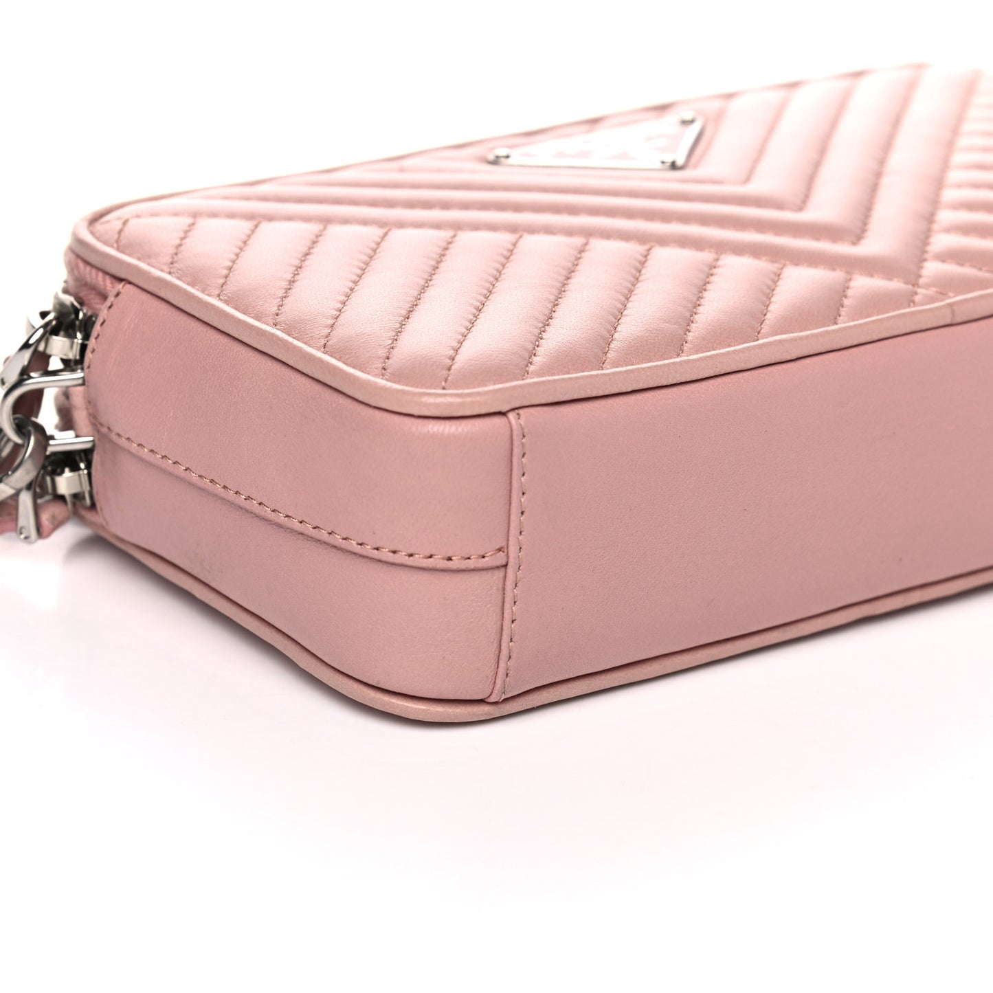Nappa Impunture Diagramme Mini Double Zip Chain Crossbody Bag Orchidea