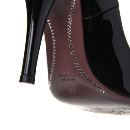 Gucci Patent Calfskin Pumps 38 Black 6 of 13