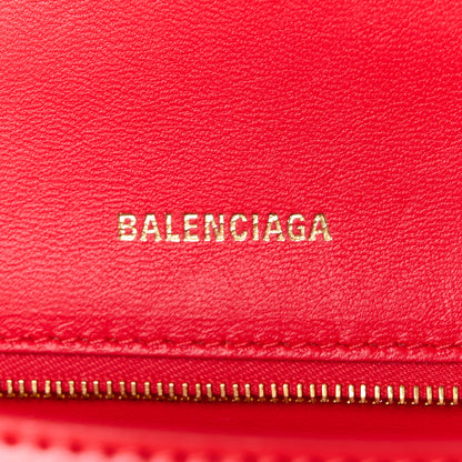 Balenciaga Shiny Box Calfskin Small Hourglass Top Handle Bag Bright Red 6 of 11