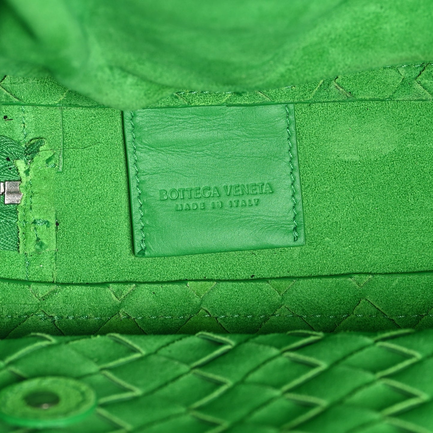 Calfskin Intrecciato Small Backpack Parakeet