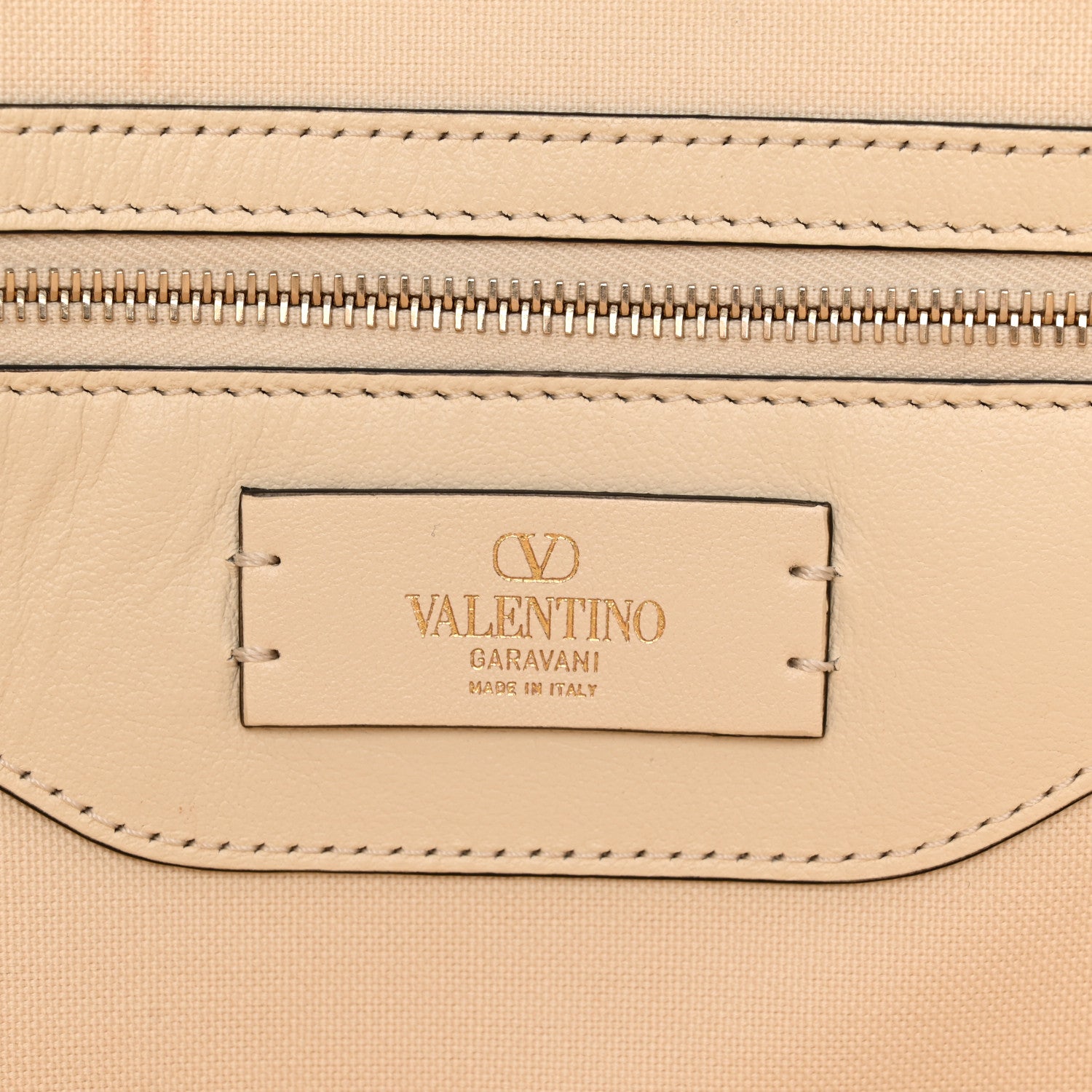 Valentino Garavani Metallic Boucle Raffia Calfskin Rockstud Shoulder Tote White Gold Ivory 6 of 15