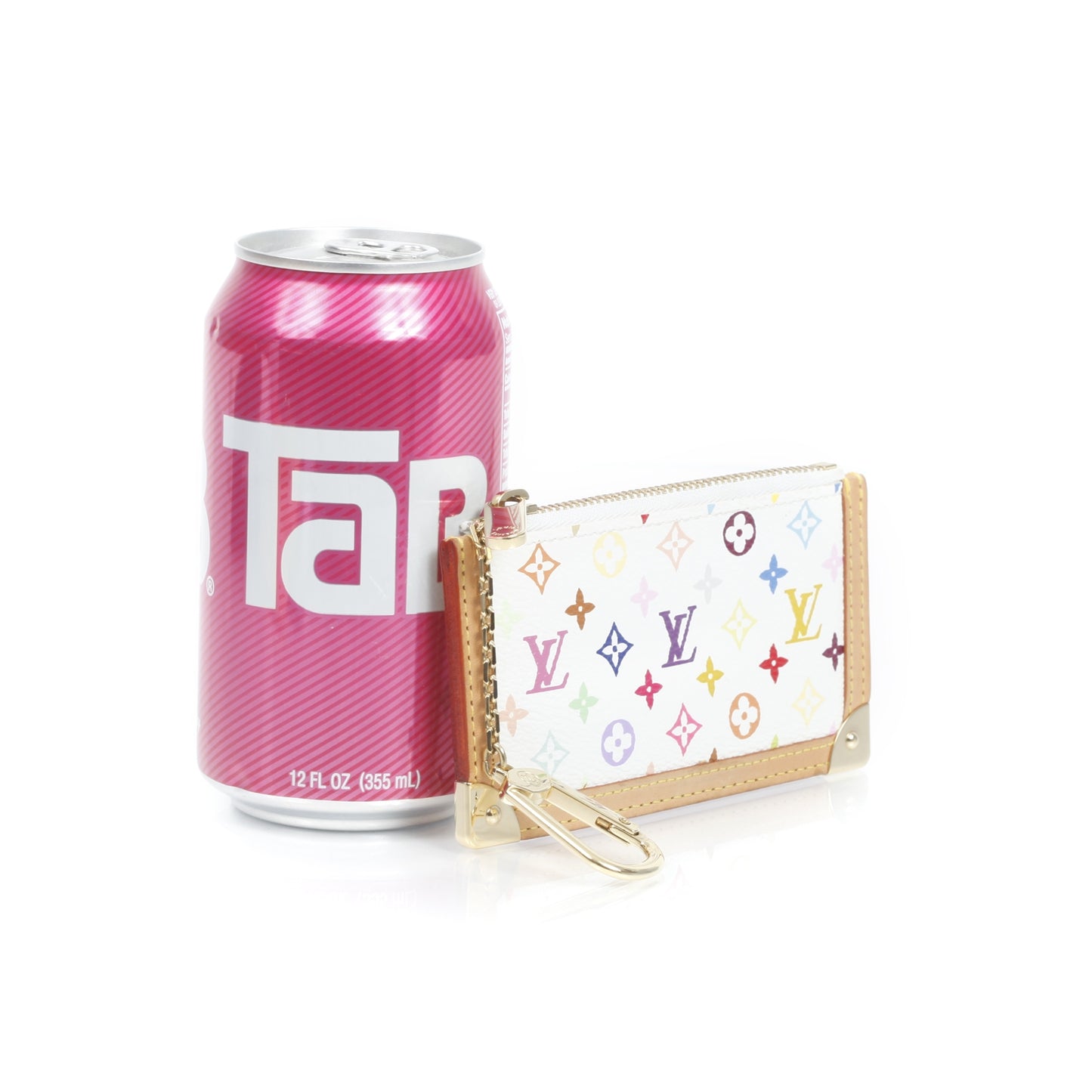 Monogram Multicolor Key Pouch White