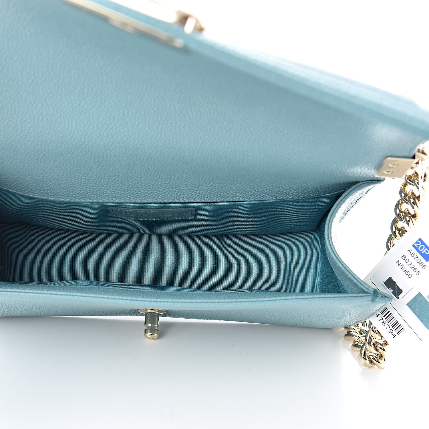 Chanel Caviar Quilted Medium Boy Flap Light Blue 5 of 11