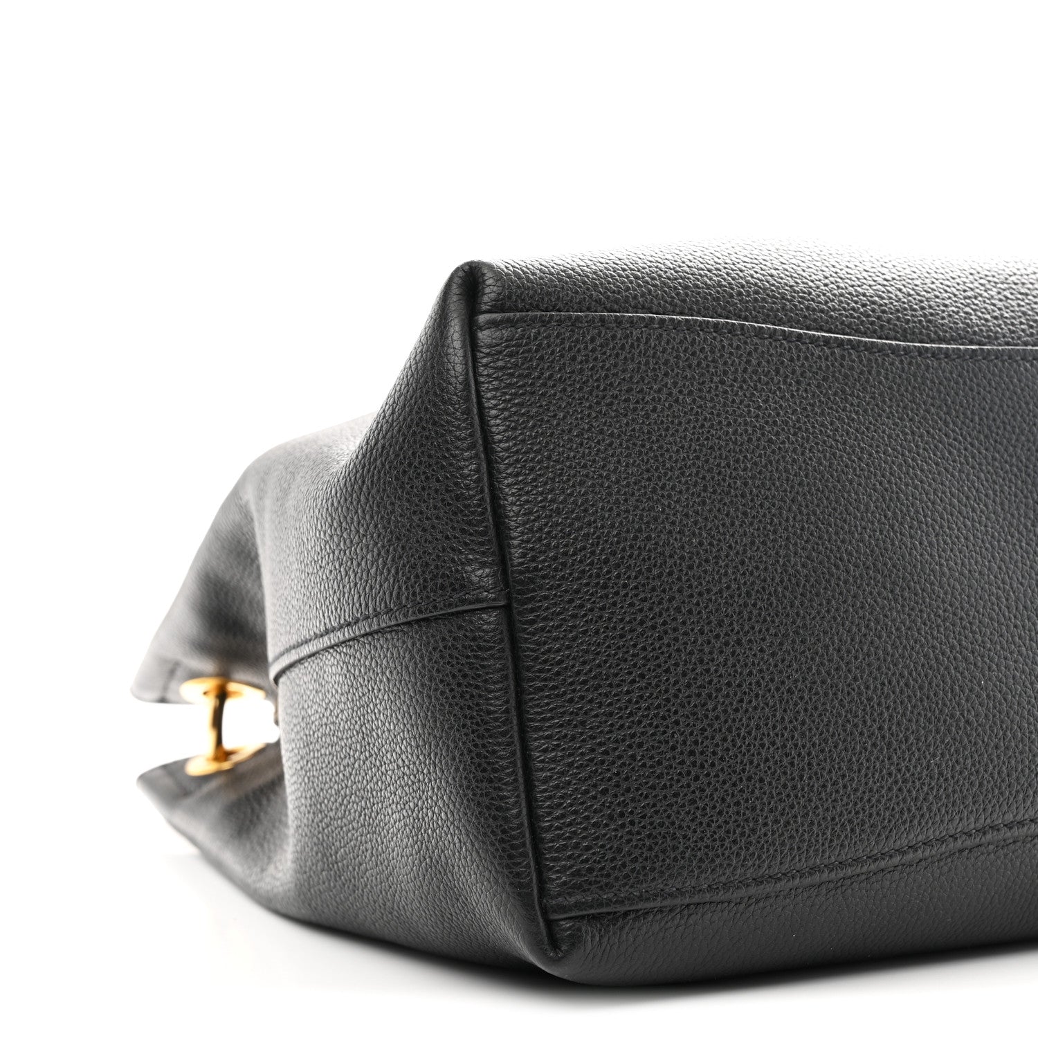 Prada Vitello Phenix Embossed Logo Hobo Black 9 of 10
