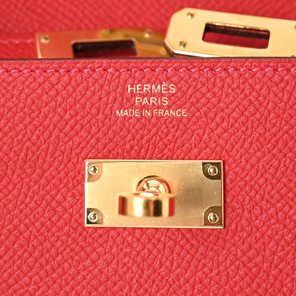 Hermes Epsom Kelly Longue Wallet Rouge Casaque 6 of 8