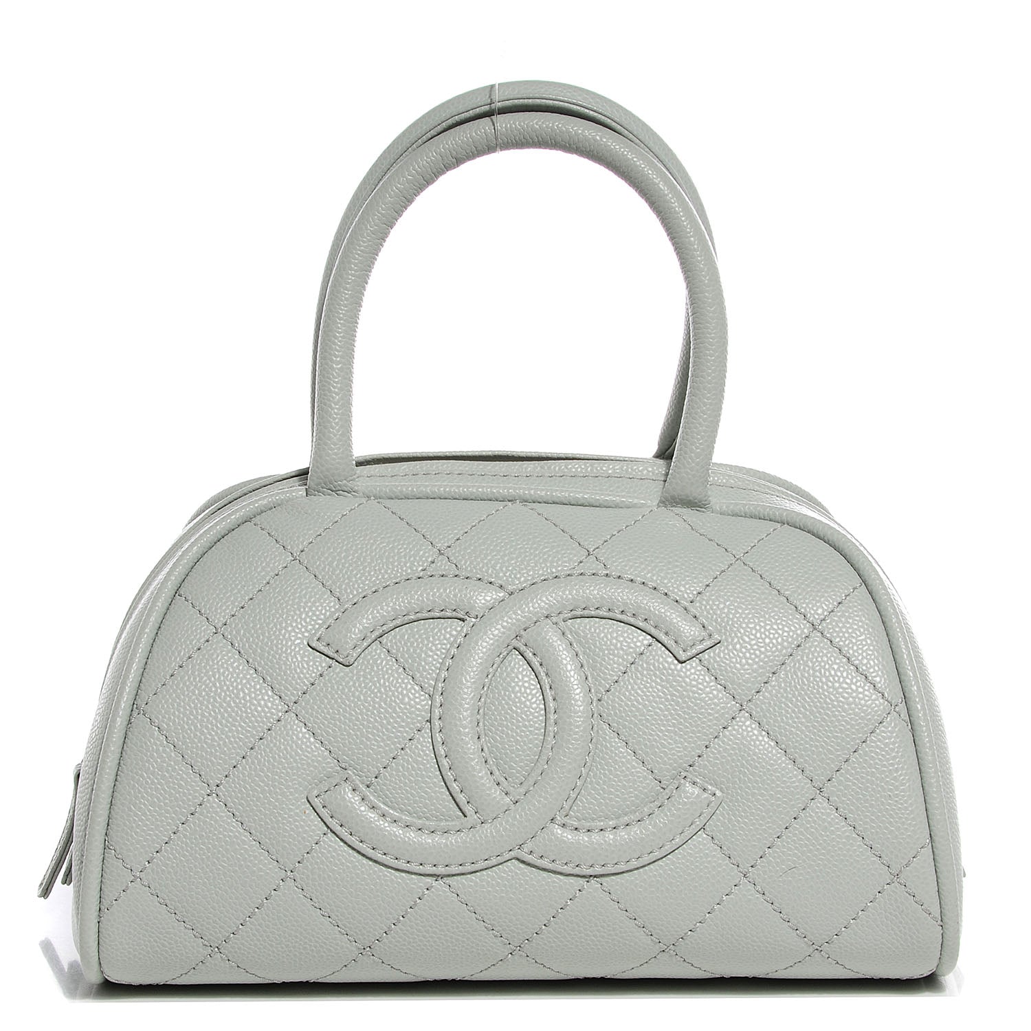 Chanel Caviar Quilted Small Bowler Grey 1 of 7