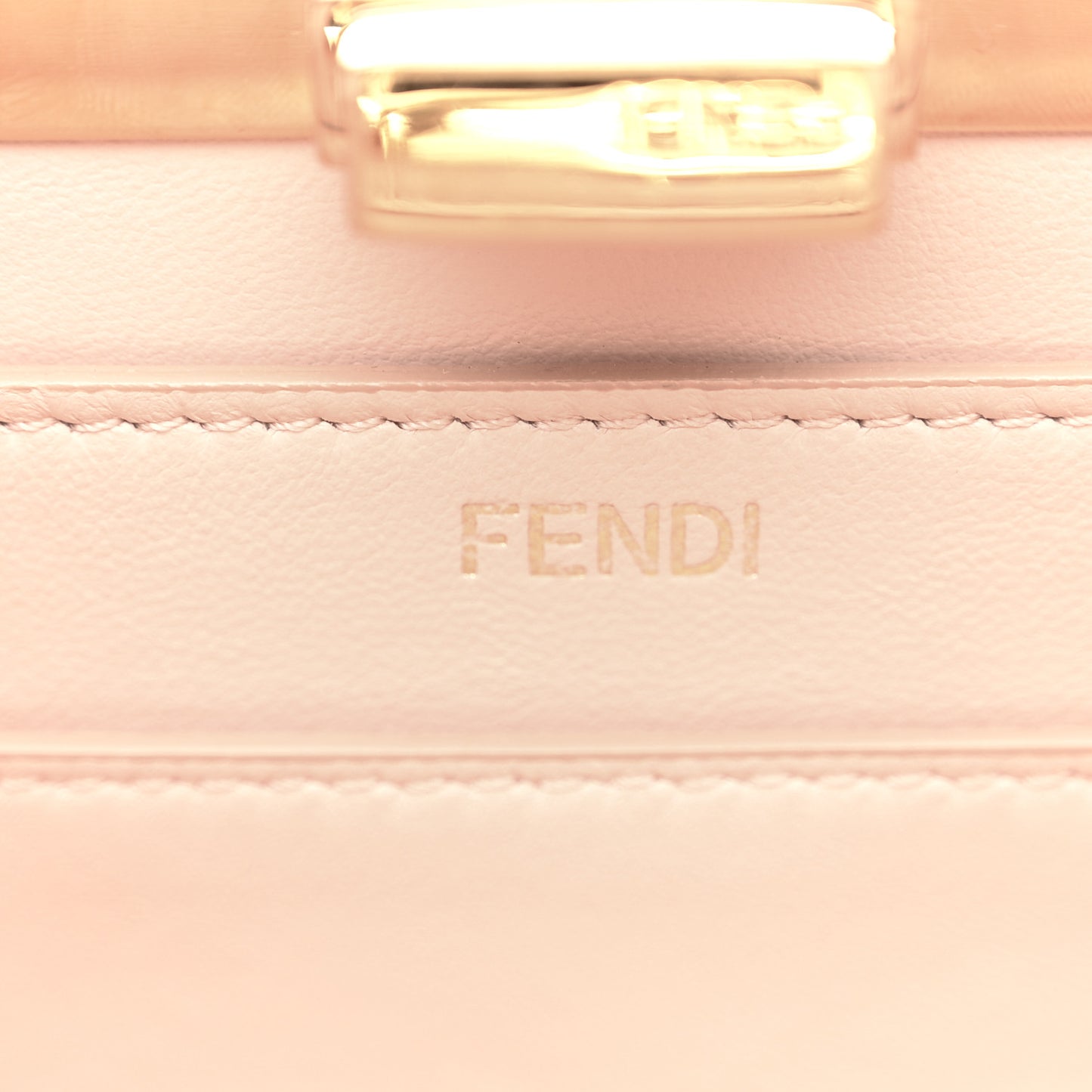 Vitello Seta Nappa Bi-Color Small Peekaboo I SEE U Satchel Miele Scuro Light Rose Ghianda