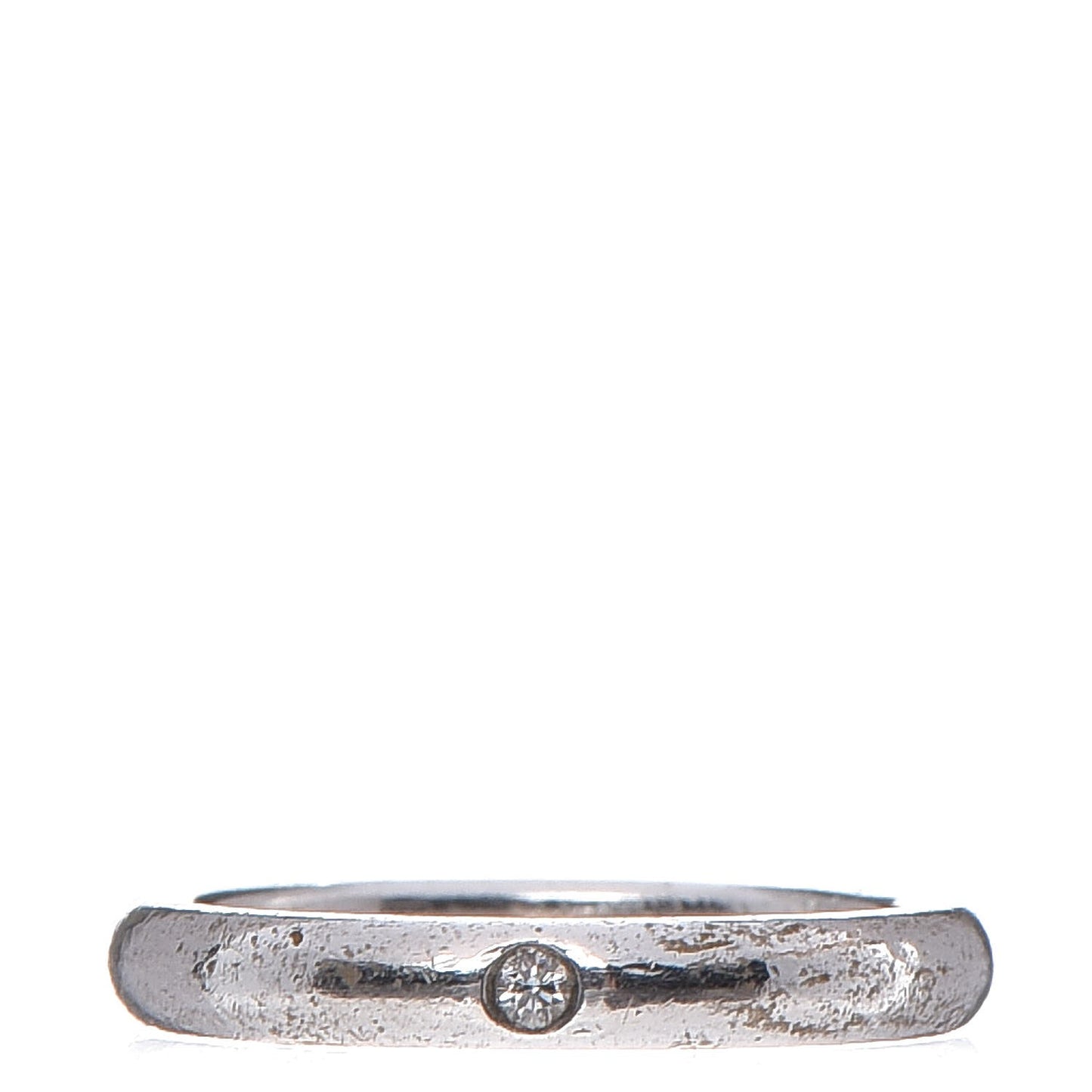 Elsa Peretti Sterling Silver Diamond Band Ring 48 4.5