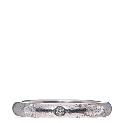 Tiffany Elsa Peretti Sterling Silver Diamond Band Ring 48 4.5 1 of 7