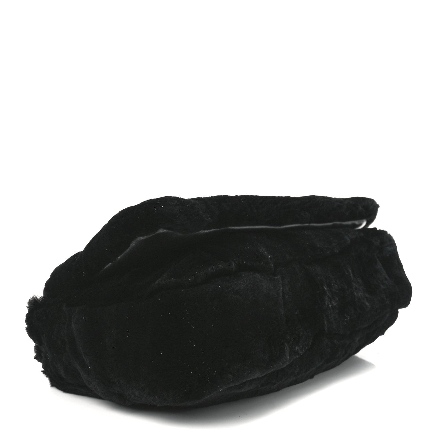 Chanel Rabbit Fur Beaded CC Flap Bag Black 4 of 12