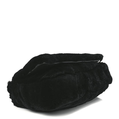 Chanel Rabbit Fur Beaded CC Flap Bag Black 4 of 12