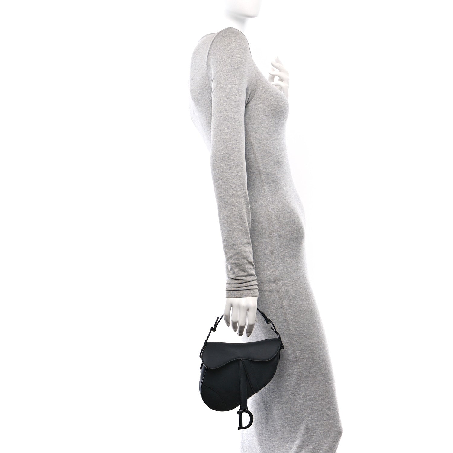 Christian Dior Ultra Matte Calfskin Mini Saddle Bag Black 2 of 10