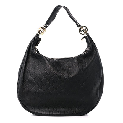 Gucci Guccissima Large GG Twins Hobo Black 1 of 14