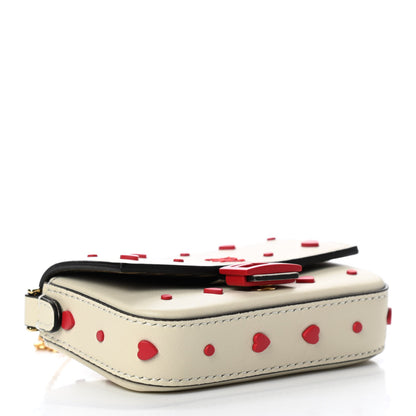 Fendi Vitello Century Chinese Valentines Day Karligraphy Embroidered Nano Baguette Charm Panna Rosso Cardinale 4 of 6