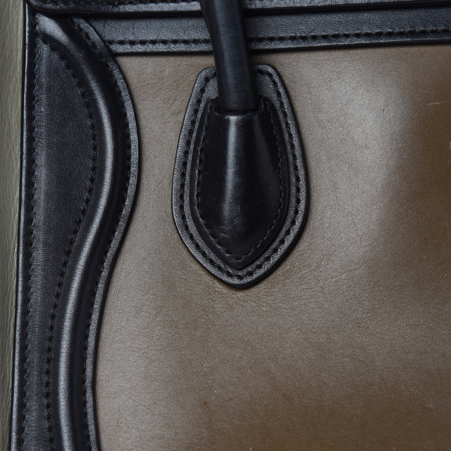 Celine Satin Calfskin Nano Tri-Color Luggage Dark Grey 10 of 20