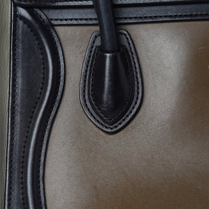 Celine Satin Calfskin Nano Tri-Color Luggage Dark Grey 10 of 20