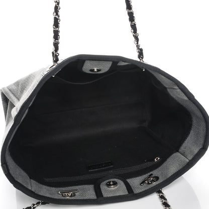 Chanel Canvas Small Deauville Tote Grey 5 of 7