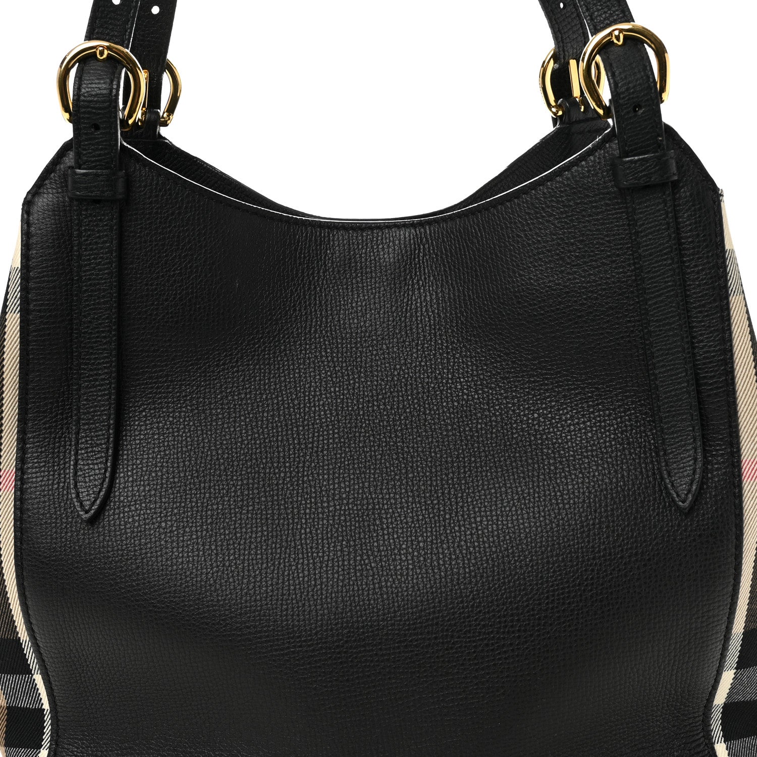 Burberry Grainy Calfskin House Check Small Canterbury Black 8 of 12