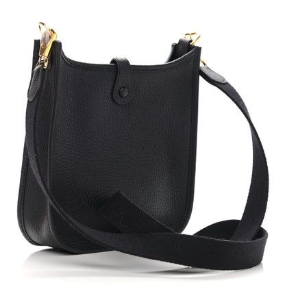 Hermes Taurillon Clemence Evelyne TPM Black 3 of 11