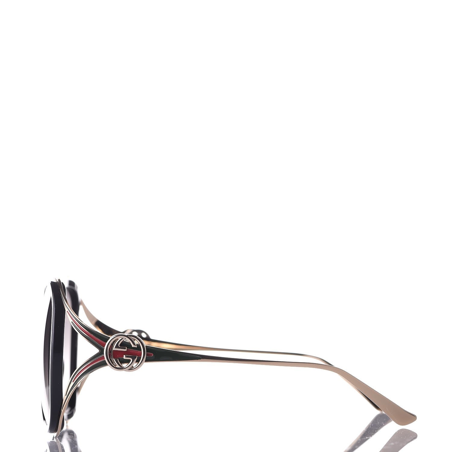 Gucci Round Frame Injected GG0226S Sunglasses Black 3 of 8