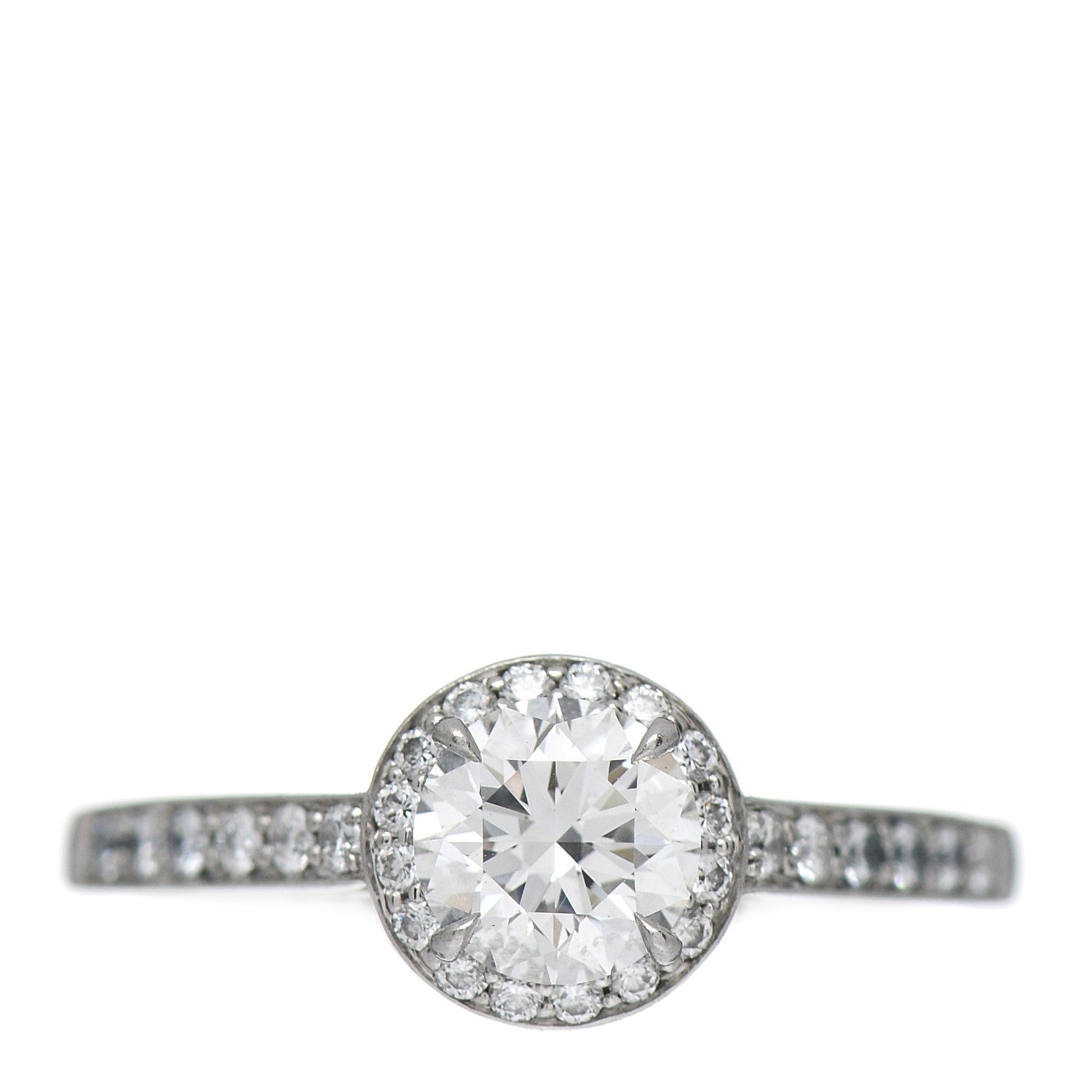 Tiffany Platinum Diamond .71ct Embrace Engagement Ring 52 6 1 of 6