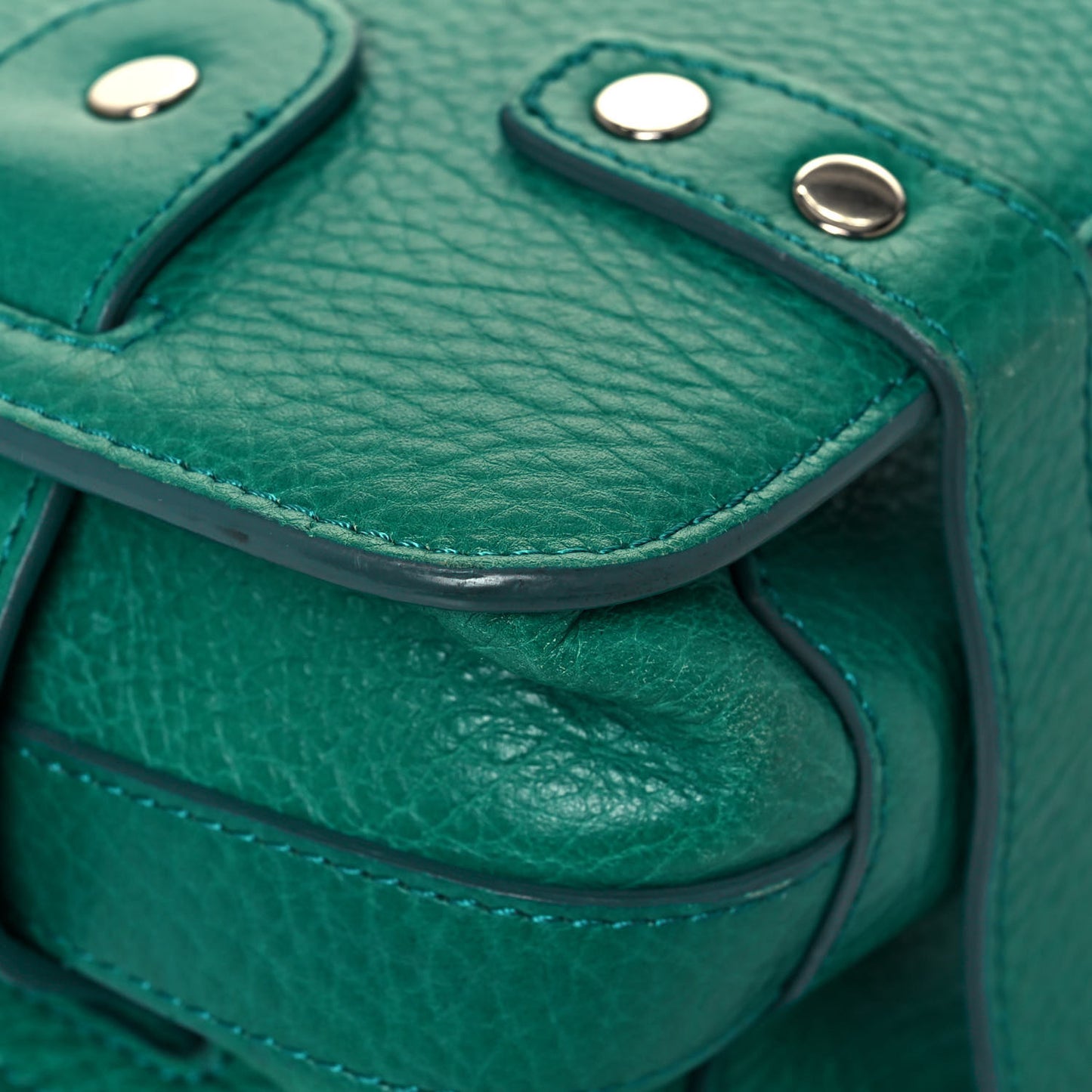 Calfskin Mini PS11 Classic Shoulder Bag Emerald