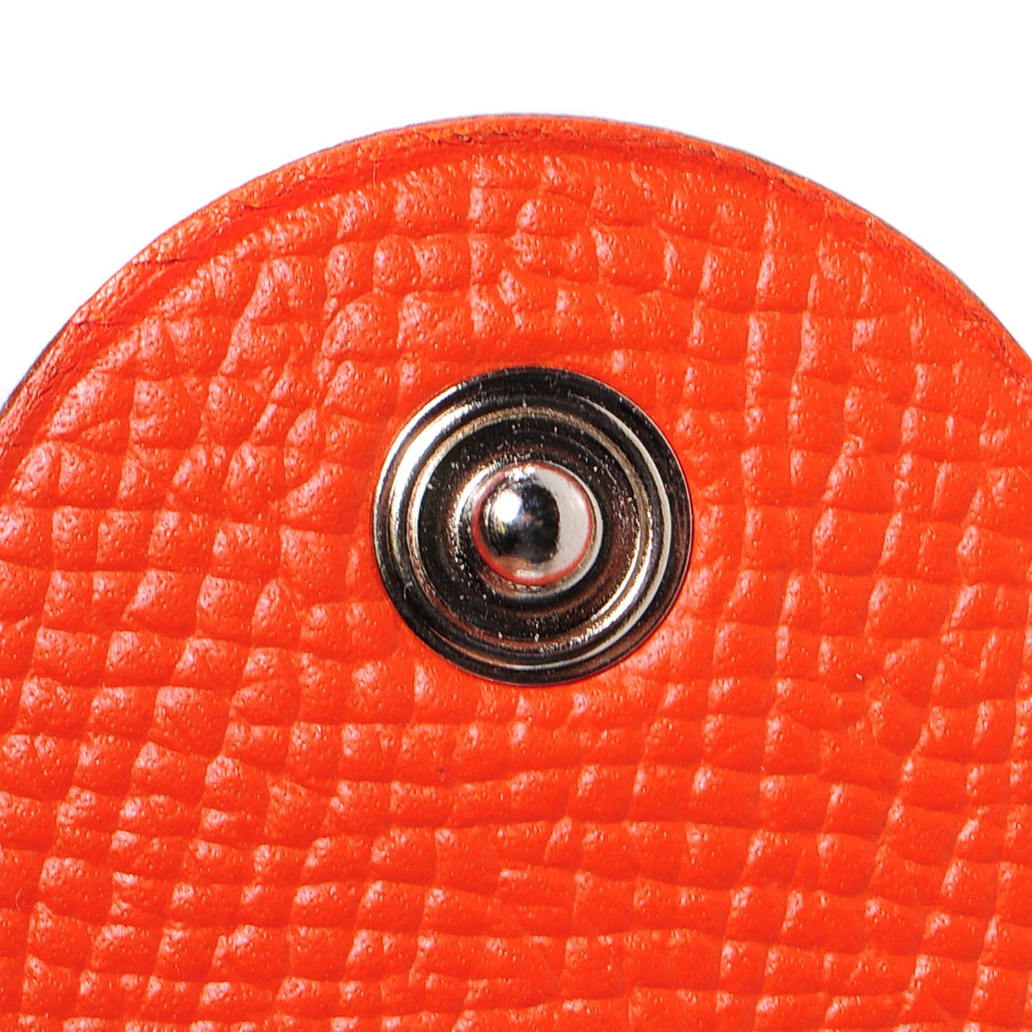 Hermes Epsom Petit H Ajoure Reversible Cuff Orange Chocolate 5 of 8