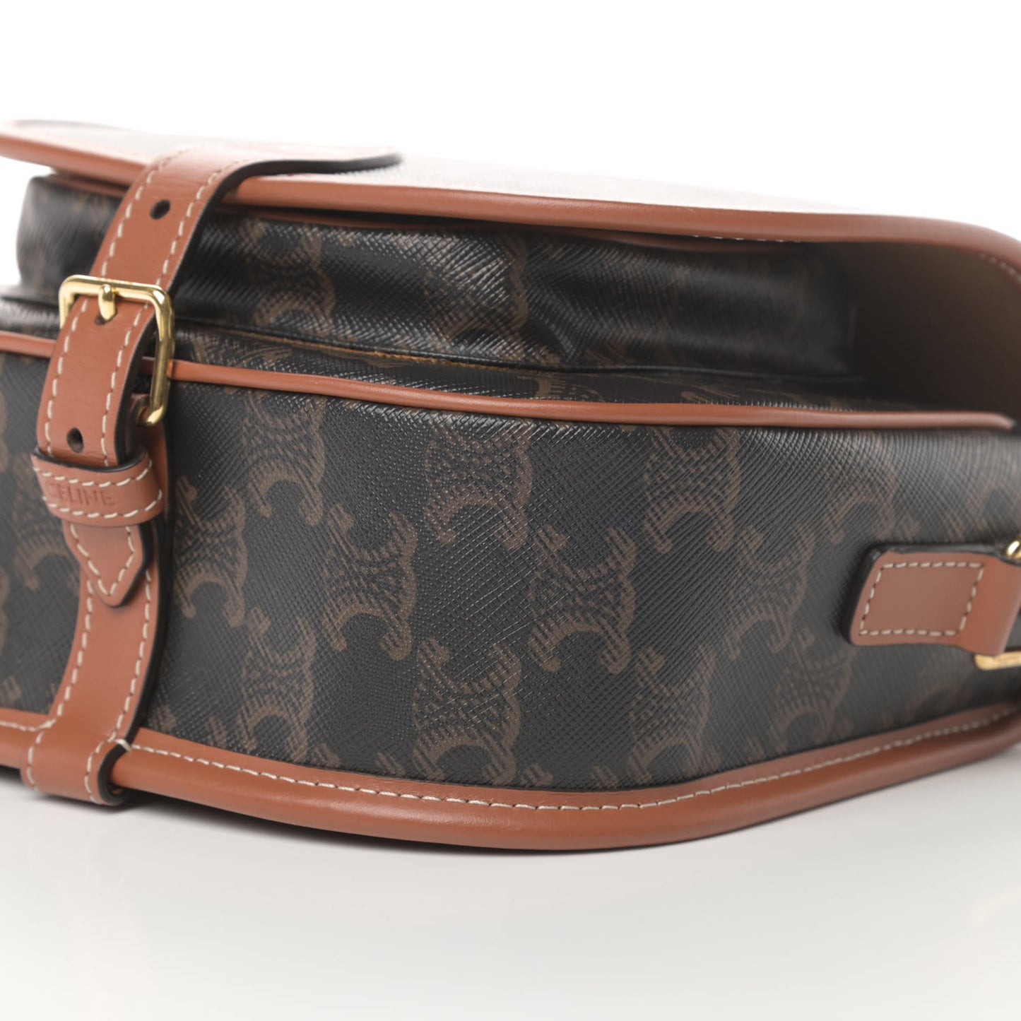 Triomphe Canvas Medium Folco Bag Tan