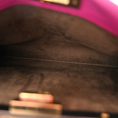 Fendi Vitello Seta Medium Peekaboo Iconic Satchel Magenta 5 of 11